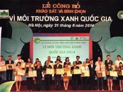 Nestlé Việt Nam được bình chọn doanh nghiệp “Vì môi trường xanh quốc gia 2014”