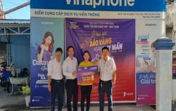 Đón năm mới, hàng trăm khách hàng VinaPhone trúng thưởng giải VÀNG SJC 9999