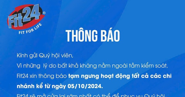 Chuỗi phòng tập Fit24 tạm ngừng hoạt động, hàng trăm gymer tá hỏa