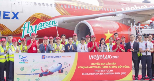 Vietjet tiên phong khai thác chuyến bay đầu tiên sử dụng nhiên liệu hàng không bền vững
