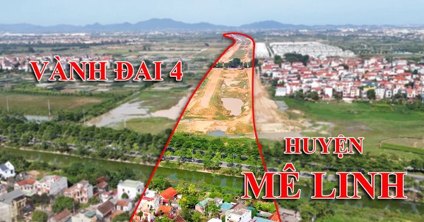 Hình hài đường Vành đai 4, đoạn qua huyện Mê Linh ở Hà Nội sau hơn một năm thi công